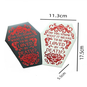 Dimensions Vue générale Boîte à Bijoux Cercueil Gothique "Aimé par la Mort"