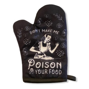 Gant de Four Tête de Mort Goth Cuisinière Empoisonneuse "Danger de Poison"