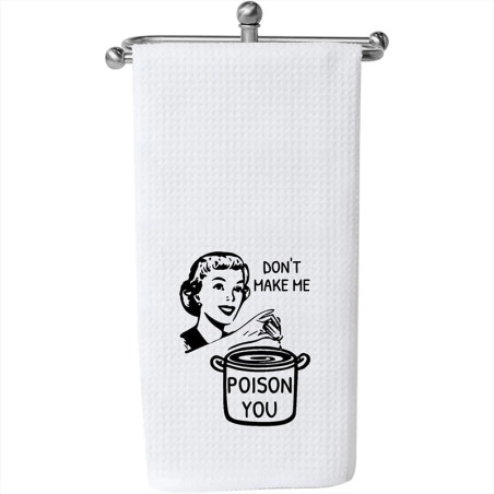 Vue générale Torchon de Cuisine Gothique Humour Noir - "Poison You"