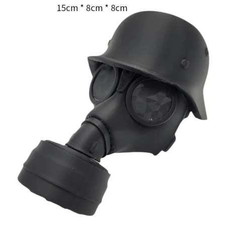 Accessoire Auto Tête de Mort - Cache Attelage Masque à Gaz Militaire Modele 2 Couleur Noir