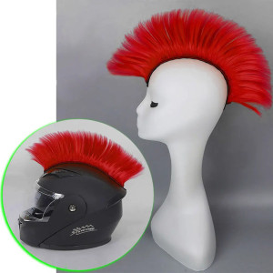 Accessoire Casque Rider - Mohawk Punk Vibrant Couleur Rouge