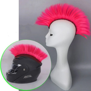 Accessoire Casque Rider - Mohawk Punk Vibrant Couleur Rose