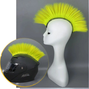Accessoire Casque Rider - Mohawk Punk Vibrant Couleur jaune