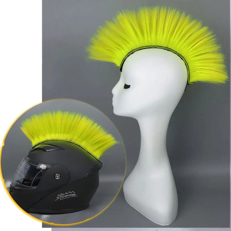 Accessoire Casque Rider - Mohawk Punk Vibrant Couleur jaune
