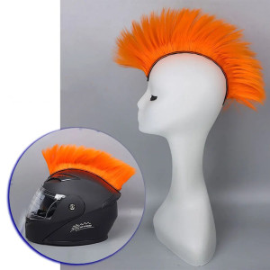 Accessoire Casque Rider - Mohawk Punk Vibrant Couleur Orange