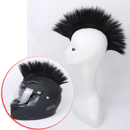 Accessoire Casque Rider - Mohawk Punk Vibrant Couleur noir