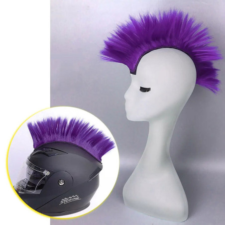 Accessoire Casque Rider - Mohawk Punk Vibrant Couleur Violet