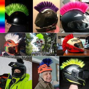 Accessoire Casque Rider - Mohawk Punk Vibrant