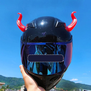 Accessoire Casque Biker Rock Goth "Cornes du Démon" Couleur Rouge