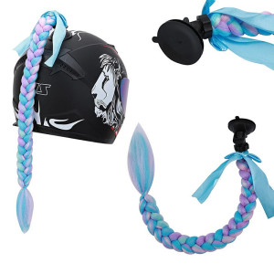 Accessoire Casque Biker Coiffure Femme "Crinière de la Valkyrie de l'Asphalte" Modele 1