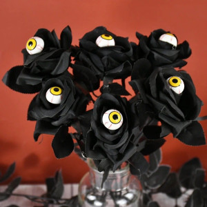Décoration Gothique Bouquet Macabre - Roses aux Yeux