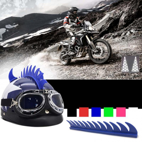 Détails de la Crête de Casque Motard Rebelle ou Ailerons de Faucheur