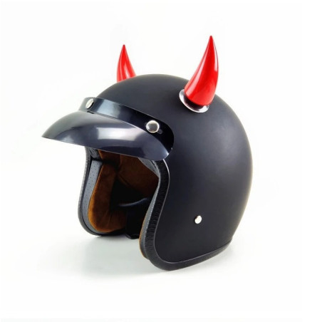 Détails Accessoire Casque Biker Rock Metal - Cornes du Démon de l'Asphalte - couleur rouge