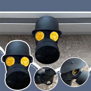 Détails de l'Accessoire Auto Tête de Mort - Cache Attelage Masque à Gaz Militaire