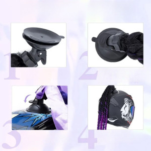 Détails accroche de l'Accessoire Casque Biker Coiffure Femme Fouet du Spectre de l'Asphalte