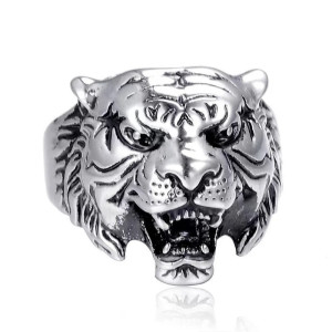 Bague Tigre "Fureur du Fauve" Couleur Argent