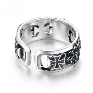 Vue Arrière  Bague Rock "Alliance de Fer"