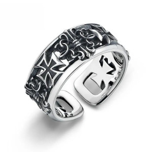 Vue générale Bague Rock "Alliance de Fer"