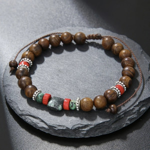 Détails Complets du Trio de Bracelets Tête de Mort Esprit Tribal