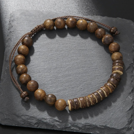 Vue détaillée du Trio de Bracelets Tête de Mort Esprit Tribal
