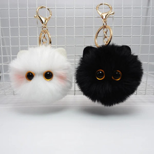 Porte-clés Gothique en Peluche "Chat Noir Peluche Kawaïi"