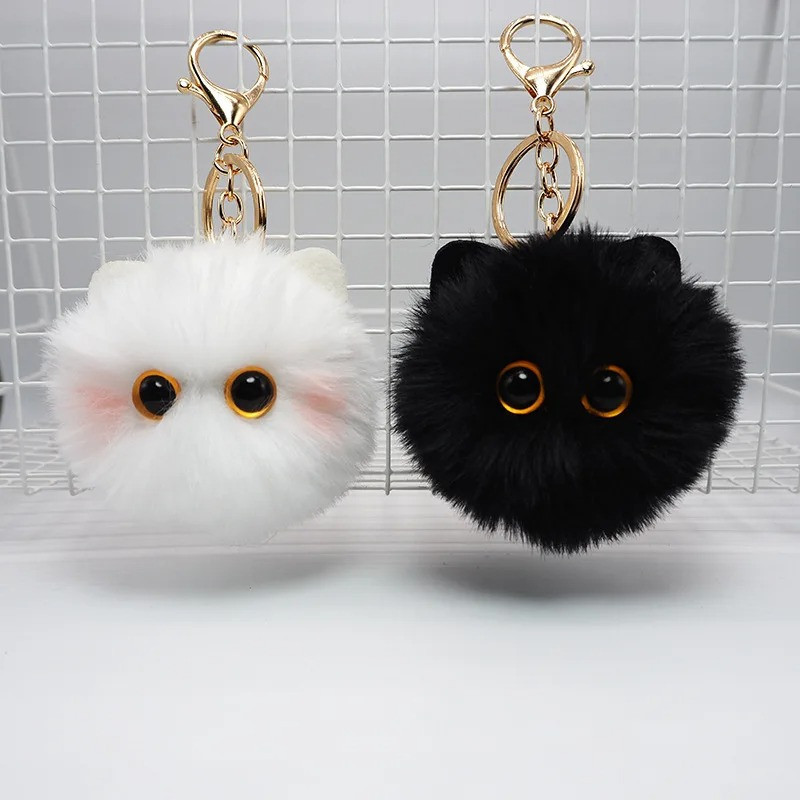 Porte-clés Gothique en Peluche "Chat Noir Peluche Kawaïi"