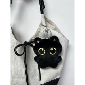 Porte-clés Gothique Chic "Chat Noir Mignon"
