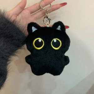 Porte-clés Gothique Chic "Chat Noir Mignon"
