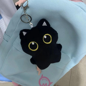 Porte-clés Gothique Chic "Chat Noir Mignon"