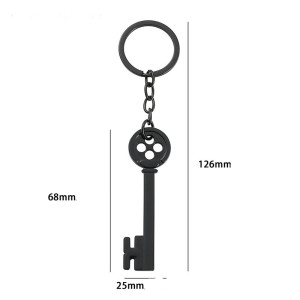 Dimensions Porte-clés Gothique - Clé Mystérieuse Noire