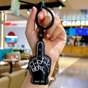 Porte-Clés Rock Goth "Doigt d'Honneur" Rebel