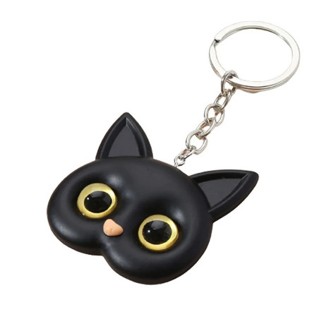 Vue générale Porte-Clés Chat Noir « Regard Mystique »