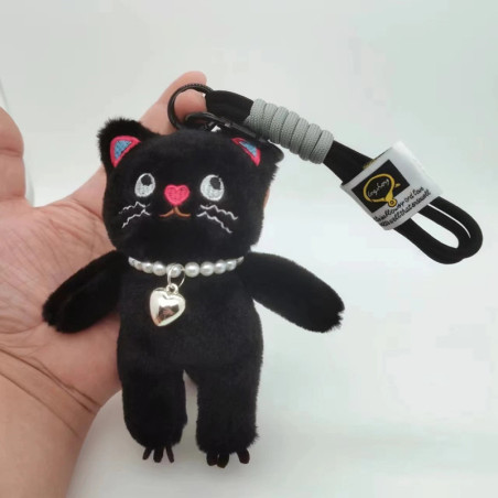 Porte-Clés Gothique Chat Noir « Minou Mystique Modele 2