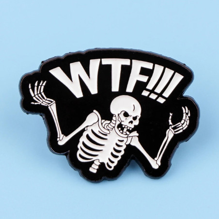 Broche Tête de Mort "WTF!!!"