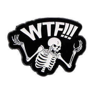 Vue générale Broche Tête de Mort "WTF!!!"
