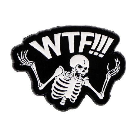 Vue générale Broche Tête de Mort "WTF!!!"