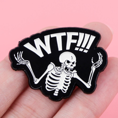 Avant Broche Tête de Mort "WTF!!!"