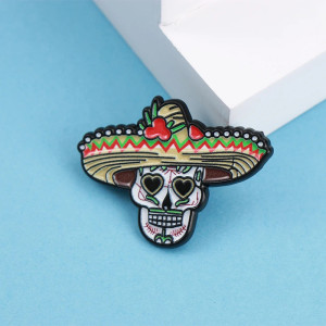 Broche Tête de Mort Calavera "de la Fiesta"
