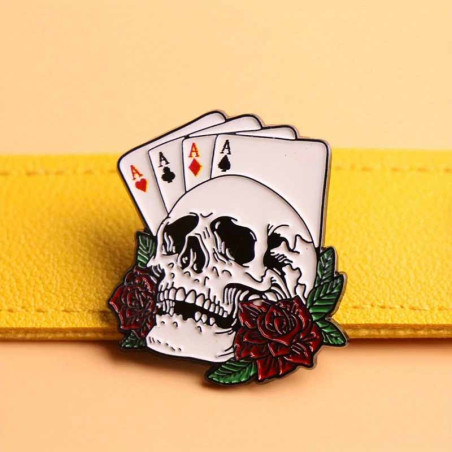 Avant Broche Tête de Mort "La Main du Joueur"