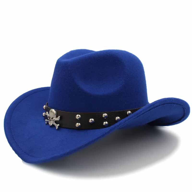 Chapeau Tête de Mort – Cow-boy de l’Ombre Couleur bleu