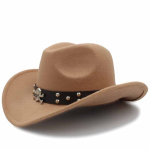 Chapeau Tête de Mort – Cow-boy de l’Ombre Couleur Beige