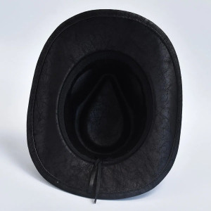 Vue dessous du Chapeau Cowboy Tête de Mort - Crâne du Far West