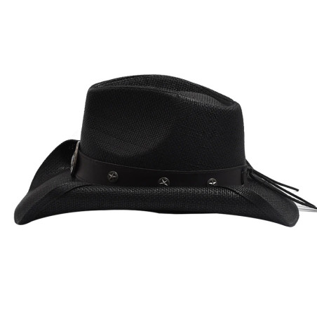 Chapeau Cowboy Tête de Mort – "Aigle Noir du Texas"