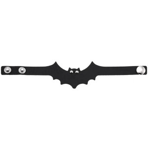 Avant Bracelet Gothique Chauve-Souris avec Fermeture Pression
