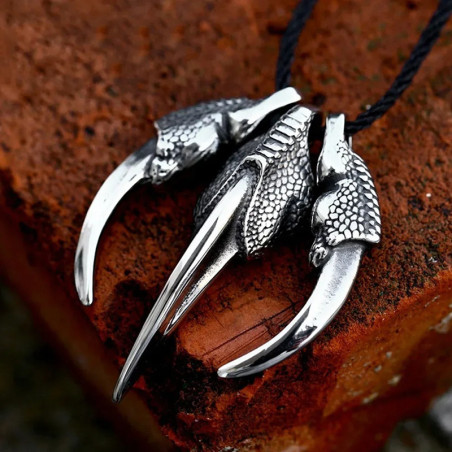 Pendentif Griffes de Dragon "Serre du Prédateur" – Acier Inoxydable 316L