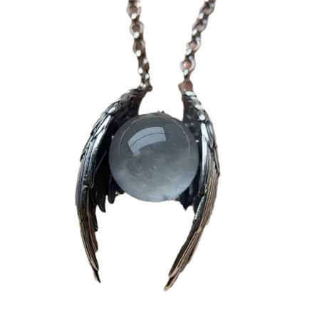 Vue générale Pendentif Ailes d'Ange Déchu "Orbe des Âmes"
