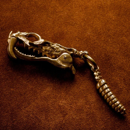 Avant Porte-Clés Crâne "Félin à Dents de Sabre" – Édition Dorée
