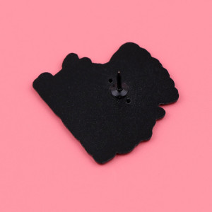 Vue Arrière Broche Licorne Arc-en-Ciel Dark Goth "Born to Sparkle… But Not Today"