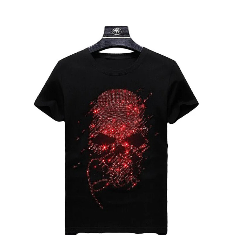 T-shirt Tête de Mort Skull - Red Sparkle