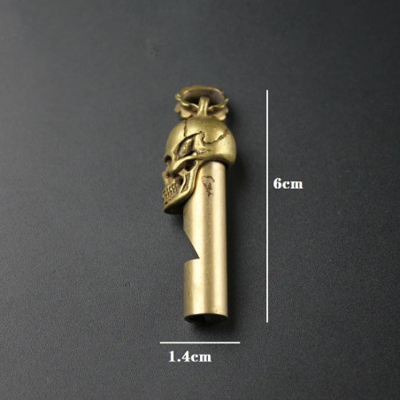 Dimensions Porte-Clés Tête de Mort – Sifflet du Crâne Antique